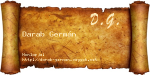 Darab Germán névjegykártya